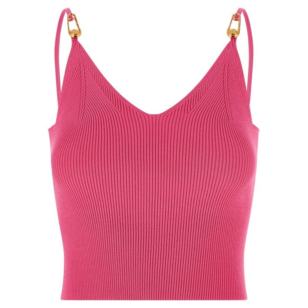 Versace Fuchsia Viscose Sleeveles Women's T-Shirt